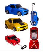 Valise-Voiture Télécommandée, Couleur Rouge,  2 en1 pour Enfants, Accessoires Voyage. 