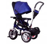 Vélo poussette siège pivotant Lux 6 en 1 YM-BT-12B Bleu. Tricycle pour enfant