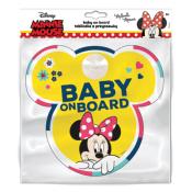 Sticker Minnie Baby on Board.  Fixation Ventouse. Protection Enfant 