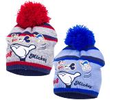 Bonnet bleu Disney Mickey, pompon bleu marine, taille 48