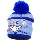 Bonnet bleu Disney Mickey, pompon bleu marine, taille 48