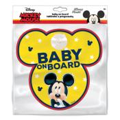 Sticer Baby on board  Mickey fixation ventouse pour pare-brise 