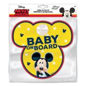 Sticker Baby on Board  Mickey. Fixation Ventouse. Pare-brise 