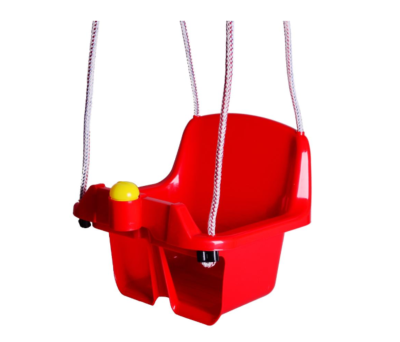 Balançoire à godet rouge avec klaxon pour enfant de 1 an 