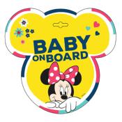 Sticker Minnie Baby on board  fixation ventouse. Protection enfant 