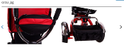 Vélo poussette siège tournant Lux 3 roues 6 en 1 couleur rouge 