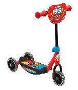 Trottinette 3 Roues, Cars, Draisienne pour Enfant, Jouet Extérieur, Couleur Rouge