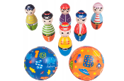 Jeu de Quilles pour Enfants, Jeux de Précision, Pirates en Mousse,  Mini Bowling