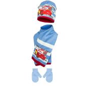 Bonnet, Echarpe, Gants, Cars, Enfant, Couleur Bleu, Taille 48