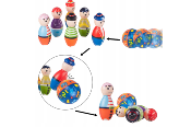 Jeu de Quilles pour Enfants, Jeux de Précision, Pirates en Mousse,  Mini Bowling