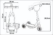 Trottinette Rose 3 Roues Pat'Patrouille, Draisienne Fille