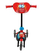 Trottinette 3 Roues, Cars, Draisienne pour Enfant, Jouet Extérieur, Couleur Rouge