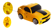 Valise-Voiture Rigide Télécommandée 2en1, Couleur Jaune pour Enfant ,Accessoires Voyage.