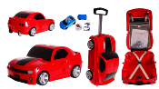 Valise-Voiture Télécommandée, Couleur Rouge,  2 en1 pour Enfants, Accessoires Voyage. 