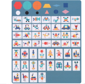Puzzle en bois pour jeu créatif, 180 pièces, Puzzles coloré forme géométrique,