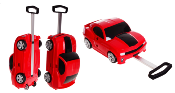 Valise-Voiture Télécommandée, Couleur Rouge,  2 en1 pour Enfants, Accessoires Voyage. 
