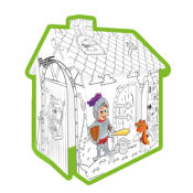 Maison en Carton à Colorier, Chevalier, Jouet Enfant, Grand Format, Jeux de Coloration