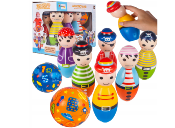 Jeu de Quilles pour Enfants, Jeux de Précision, Pirates en Mousse,  Mini Bowling